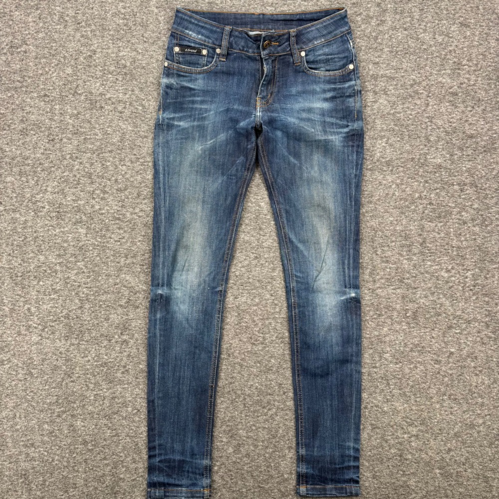 D.brand SLF6 Slim Fit Skinny Jeans Womens‎ 24 Dark Wash Low Rise Blue Denim